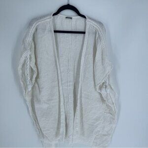 Aerie White Knit Long OS Kimono